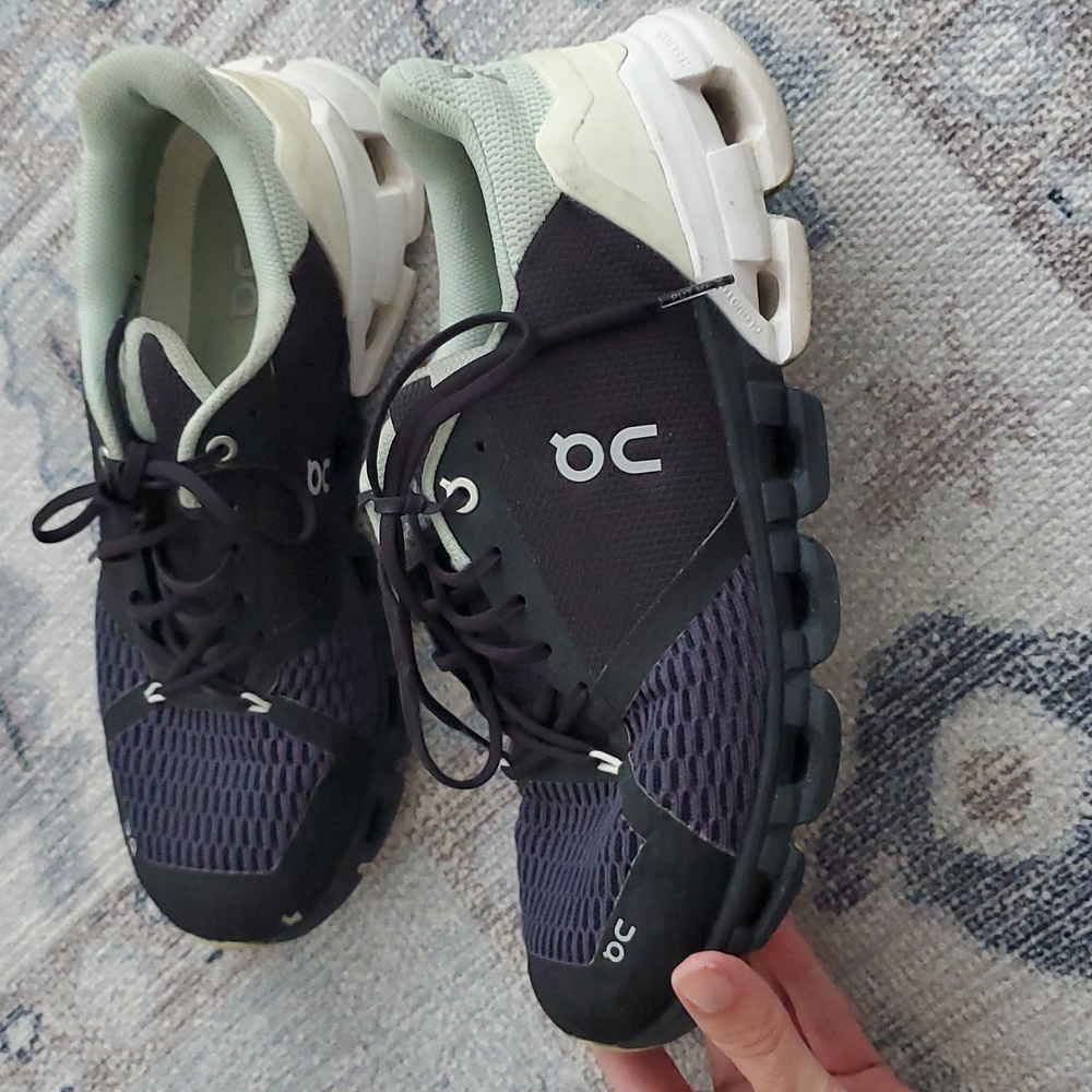 On Running Cloudflyer Black/Light Green Women's Sneakers Shoes Sz8.5